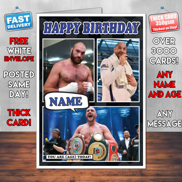 Tyson Fury KE Personalised Boxing Card