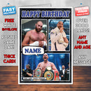 Tyson Fury KE Inspired Style Personalised Boxing Card