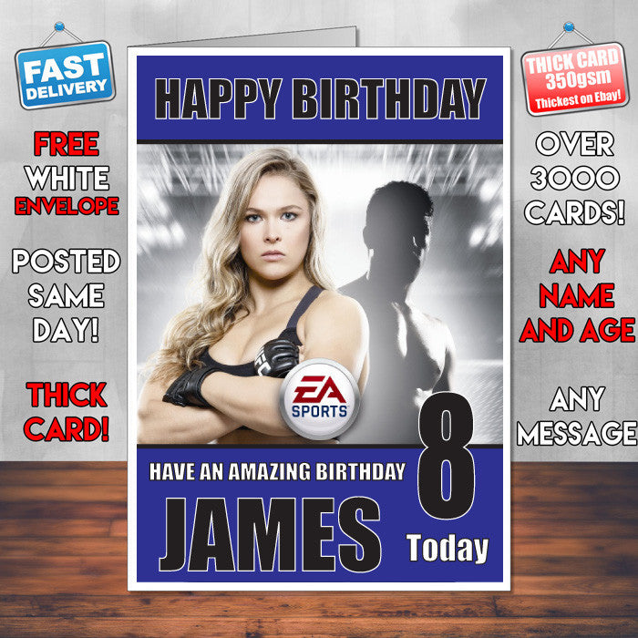 UFC BM1 Personalised Birthday Card