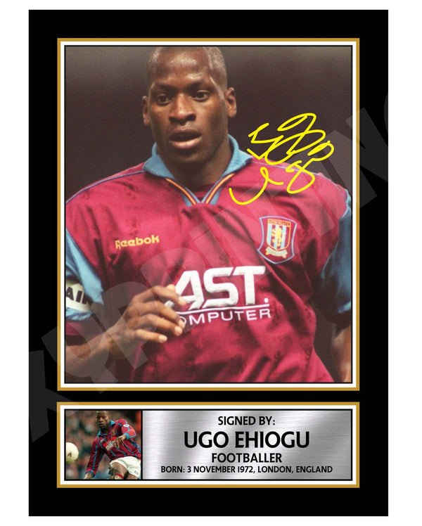 UGO EHIOGU Football Player Printed Signature Print