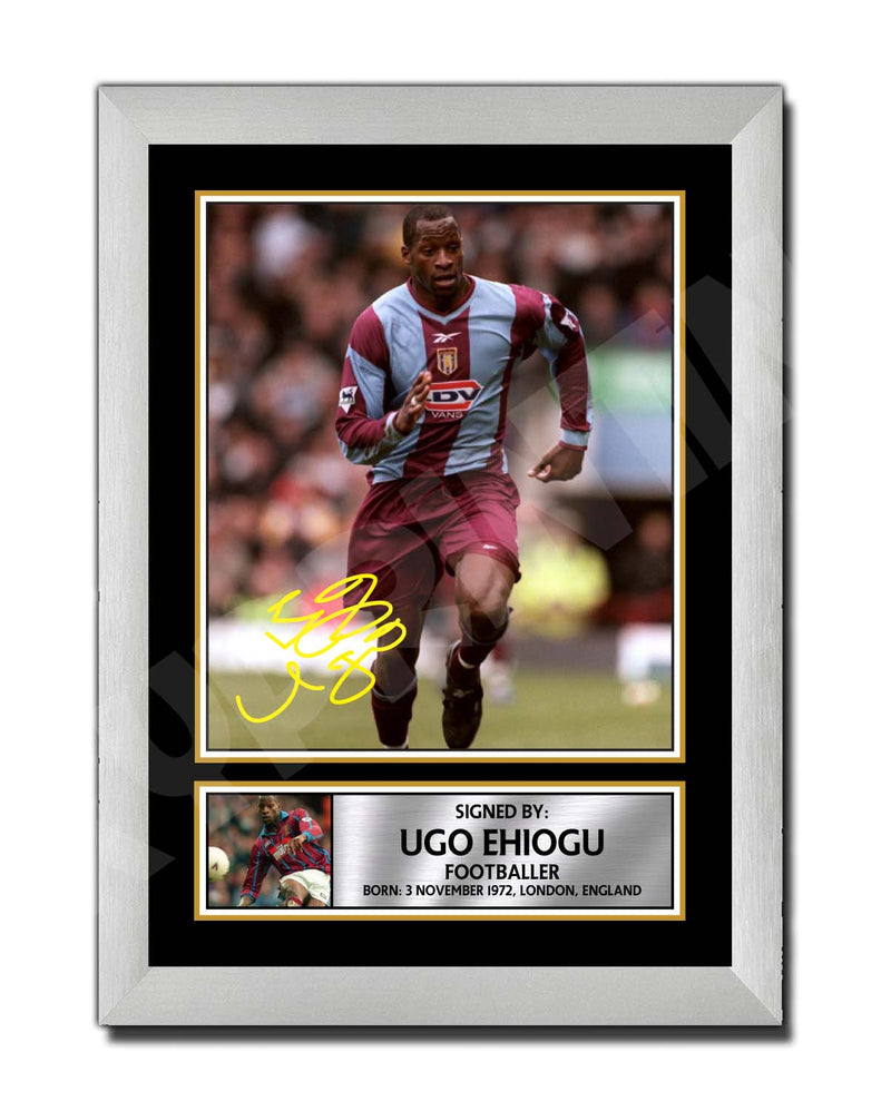 UGO EHIOGU 2 Limited Edition Football Player Signed Print - Football