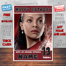 UHURA STAR TREK SJ THEME INSPIRED Style PERSONALISED Kids Adult FUNNY Birthday Card