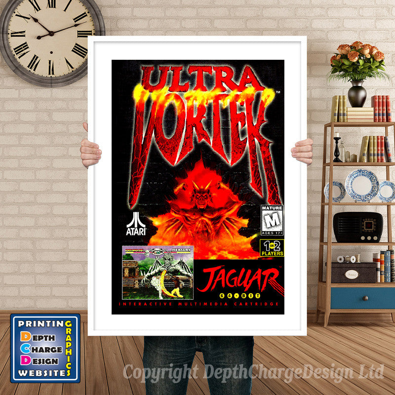 ULTRA VORTEK JAGUAR CD GAME INSPIRED THEME Retro Gaming Poster A4 A3 A2 Or A1