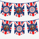 King Charles Coronation Bunting - Union Jack Official Logo Pennants - 3 Metres - 6 Metres
