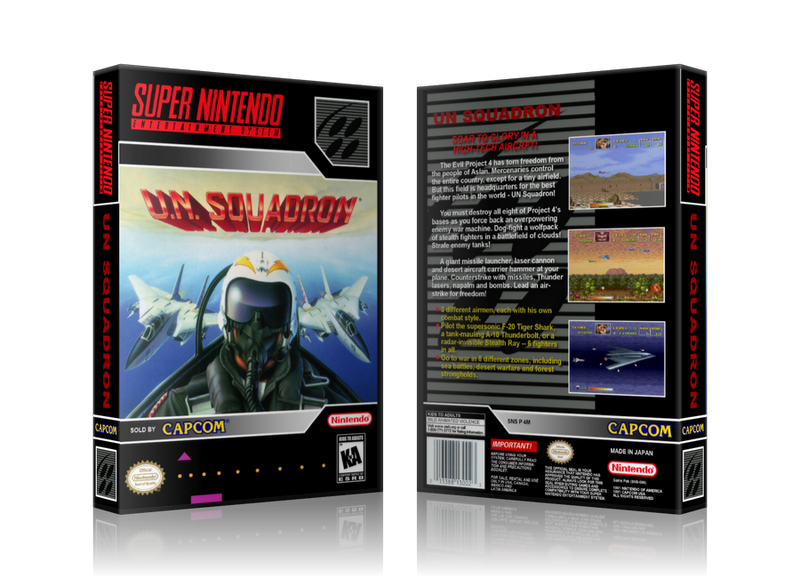 UN Squadron Replacement Nintendo SNES Game Case Or Cover