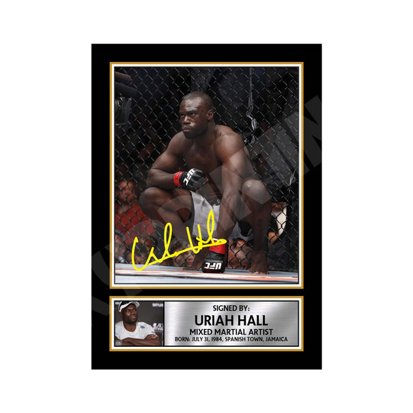 URIAH HALL MMA Wrestler Printed Signature Print – MMA Wrestling