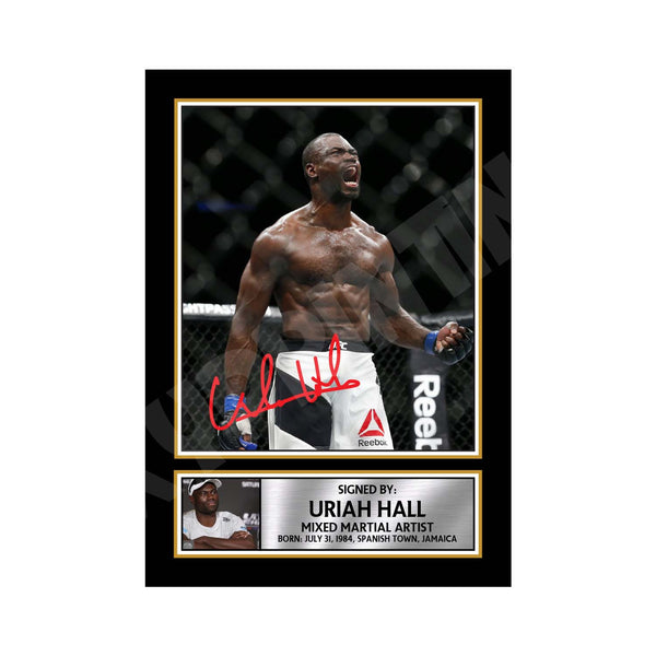 URIAH HALL 2 MMA Wrestler Printed Signature Print – MMA Wrestling