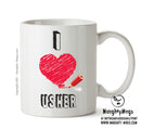 I Love USHER Celebrity Mug