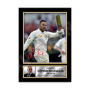 USMAN KHAWAJA 2 Limited Edition Cricketer Signed Print - Cricket Player