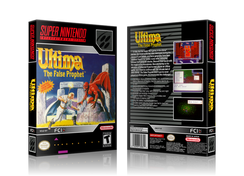 Ultima The False Prophet Replacement Nintendo SNES Game Case Or Cover