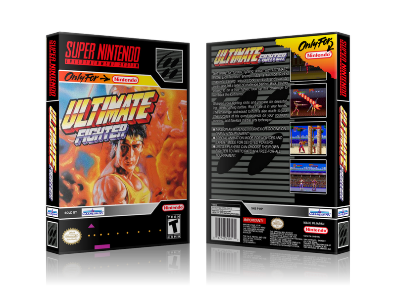 Ultimate Fighter Replacement Nintendo SNES Game Case Or Cover