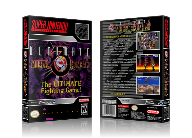 Ultimate Mortal Kombat 3 Replacement Nintendo SNES Game Case Or Cover