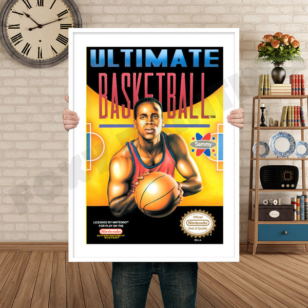 Ultimate Basketball Retro Game Inspired Theme Nintendo NES Gaming