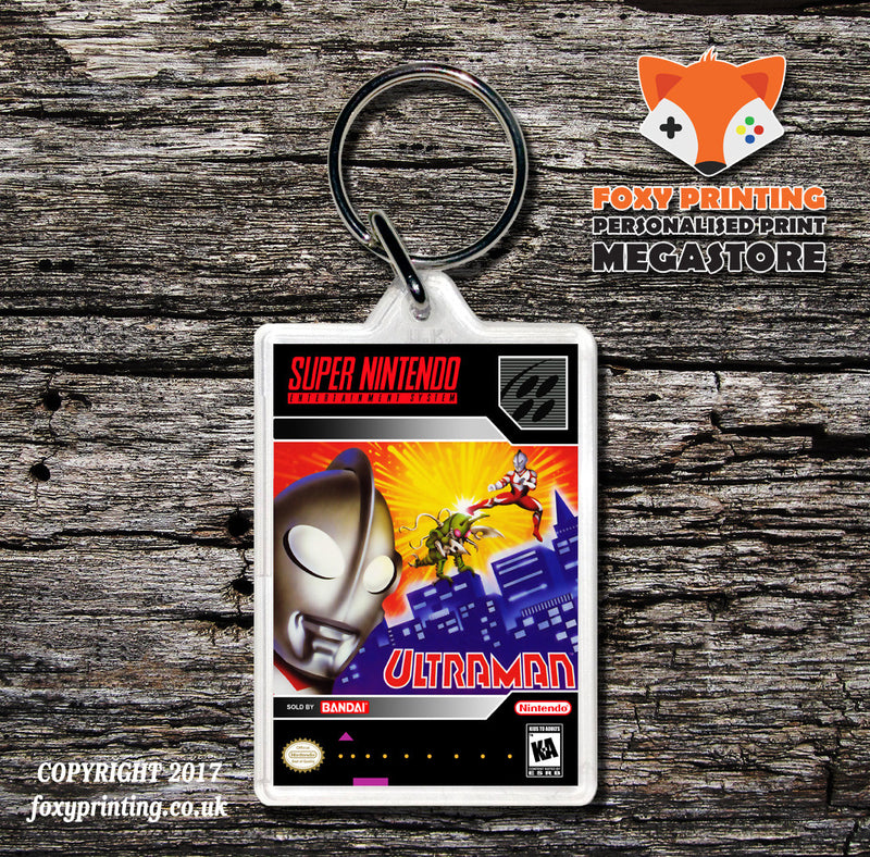 Ultraman Game Inspired Retro Gaming Keyring