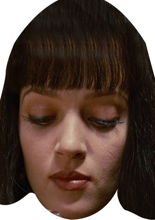 Uma Pulp Fiction Celebrity Face Mask Fancy Dress Cardboard Costume Mask