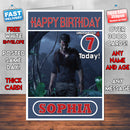 Personalised Uncharted 4 A Thiefs End Inspired Style Game Kids Inspired Birthday Card (SA)