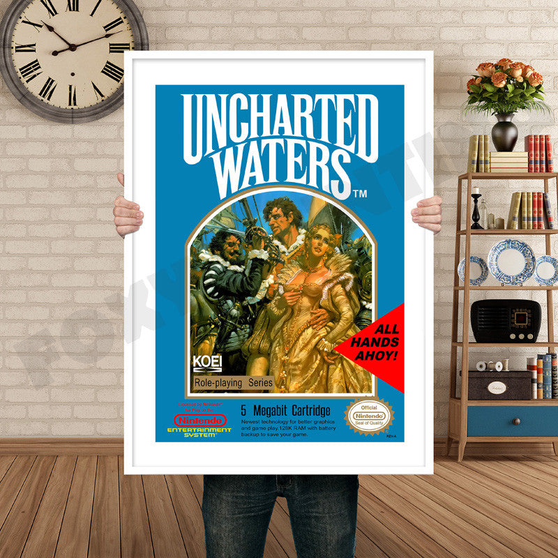 Uncharted Waters Retro GAME INSPIRED THEME Nintendo NES Gaming A4 A3 A2 Or A1 Poster Art 605