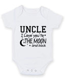 Uncle I love you to the moon and back Baby Grow Bodysuit
