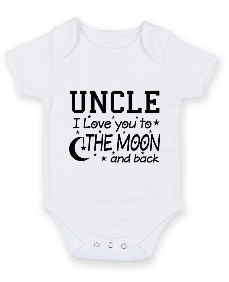 Uncle I love you to the moon and back Baby Grow Bodysuit