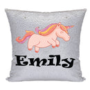 Unicorn 1 BM Personalised Gold Magic Cushion including cushion insert