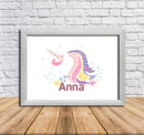 Personalised Unicorn 1 Word Art Poster Print