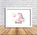 Personalised Unicorn 1 Word Art Poster Print