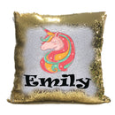 Unicorn 3 BM Personalised Gold Magic Cushion including cushion insert