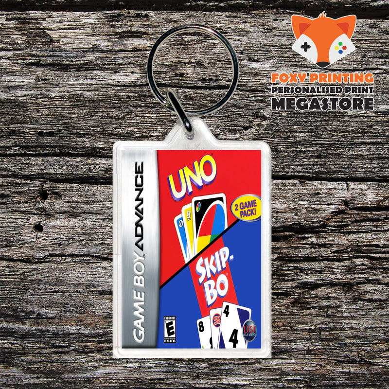 Uno - Skip-Bo Retro Gaming Keyring