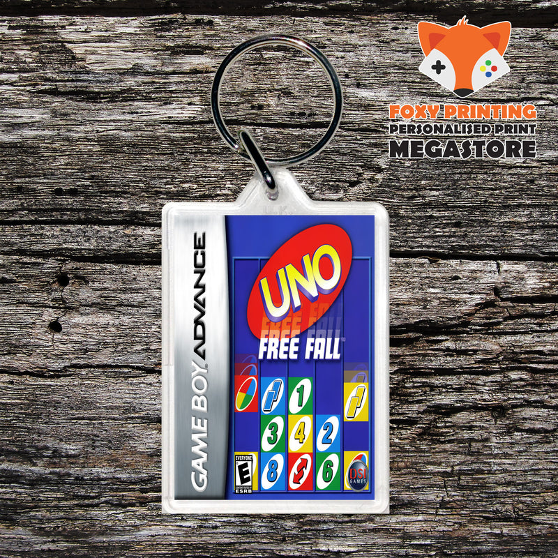 Uno Free Fall Retro Gaming Keyring