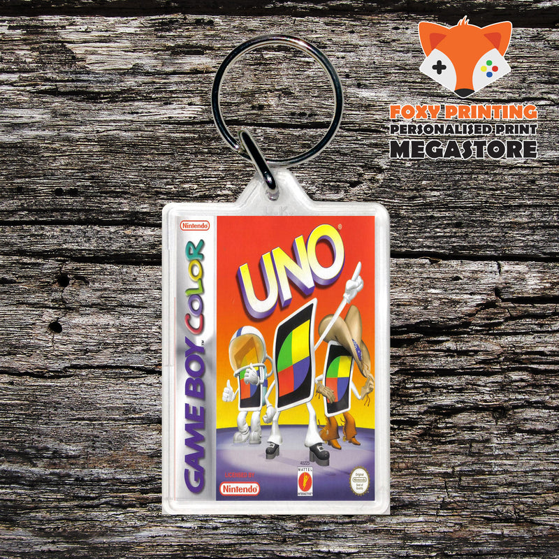 Uno Gameboy Colour Retro Gaming Nintendo Style Keyring