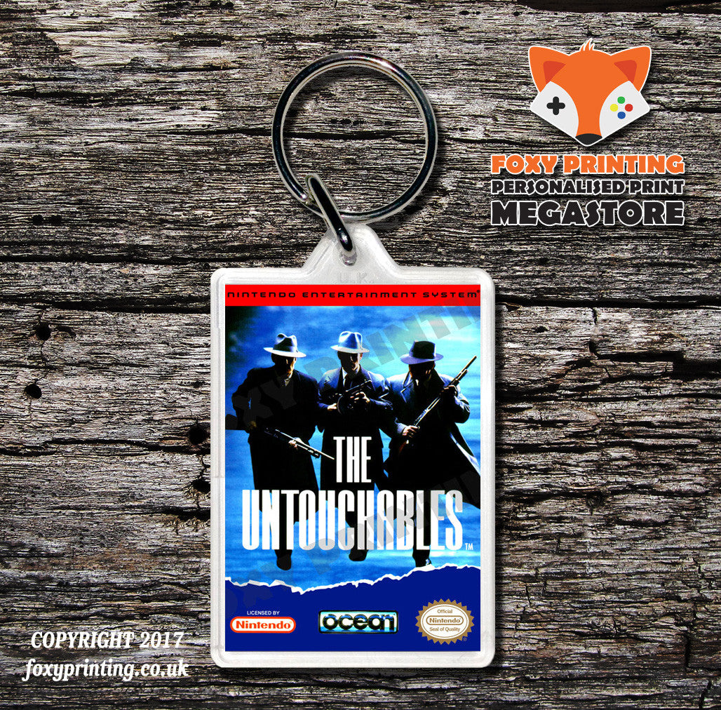 Untouchable's Movie Retro NES Game Cover Art Gaming Keyring