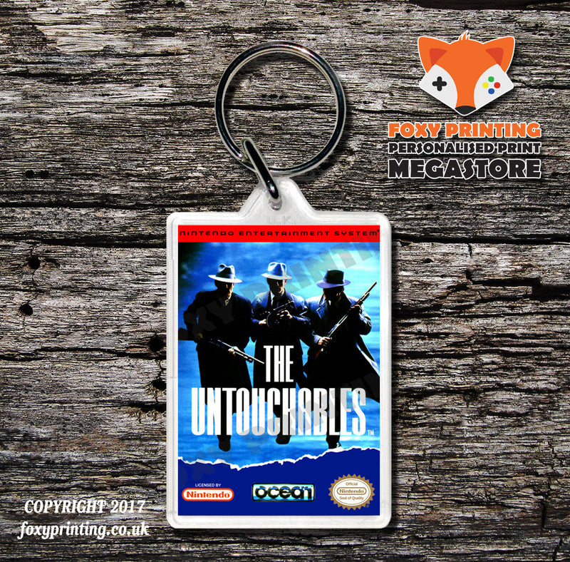 Untouchable's Movie Retro NES Game Cover Art Gaming Keyring