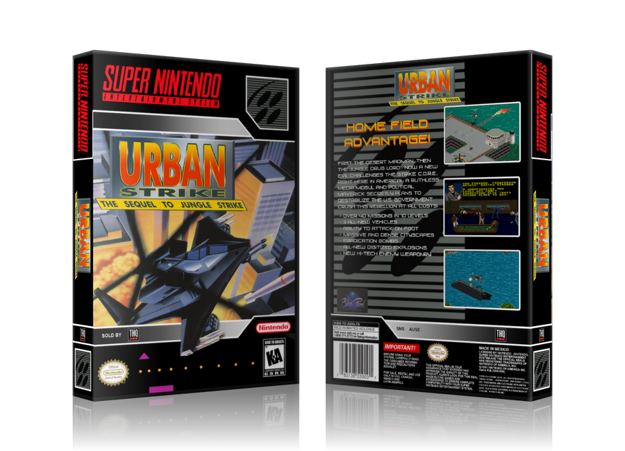 Urban Strike Replacement Nintendo SNES Game Case Or Cover – SNES Replacement Game case product image 1