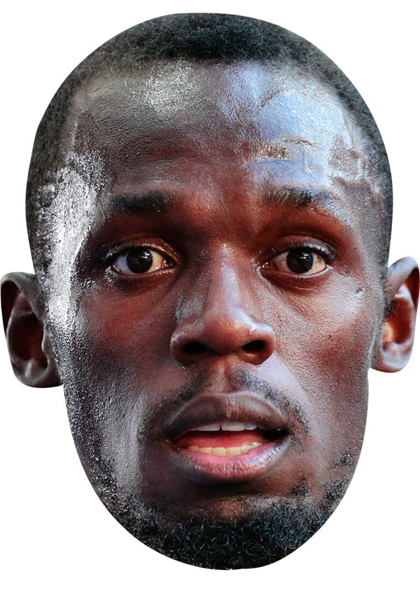 USAIN BOLT JB - Athletics Fancy Dress Cardboard Celebrity Party Face Mask
