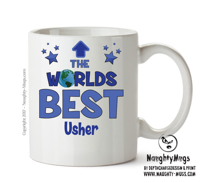 Worlds Best Usher Mug - Novelty Funny Mug