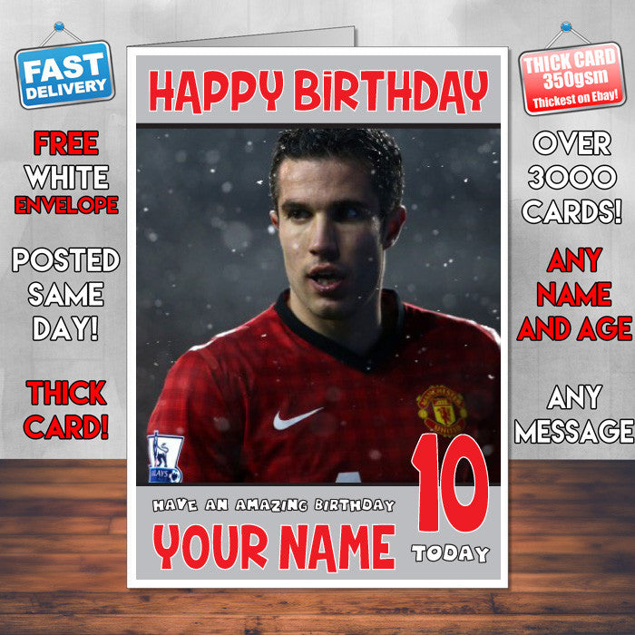 VAN PERSIE BM2 Personalised Birthday Card