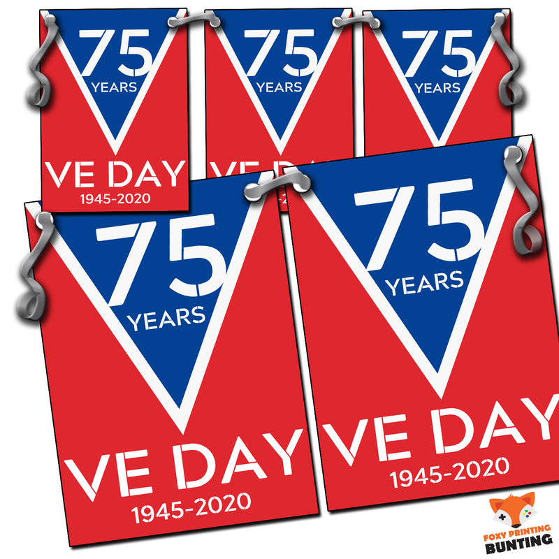 VE Day 2020 Party Bunting Design 4 (Price Per Metre)