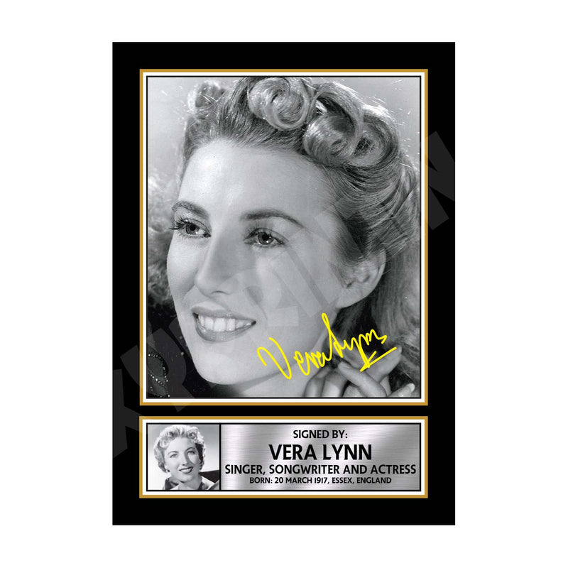 VERA LYNN Limited Edition Tv Show Signed Print