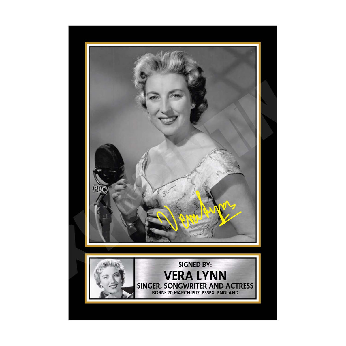 VERA LYNN 2 Tv Show Printed Signature Print – Vera Lynn 2 Tv Show Printed Signature Print – A1 Print Only