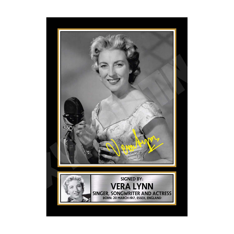 VERA LYNN 2 Limited Edition Tv Show Signed Print