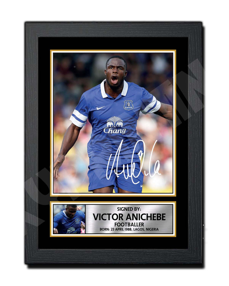 VICTOR ANICHEBE Limited Edition Football Player Signed Print - Football