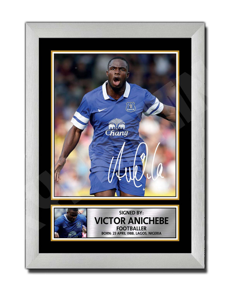 VICTOR ANICHEBE Limited Edition Football Player Signed Print - Football