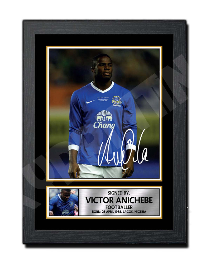VICTOR ANICHEBE 2 Limited Edition Football Player Signed Print - Football
