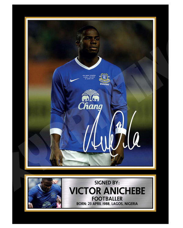 VICTOR ANICHEBE 2 Football Player Printed Signature Print