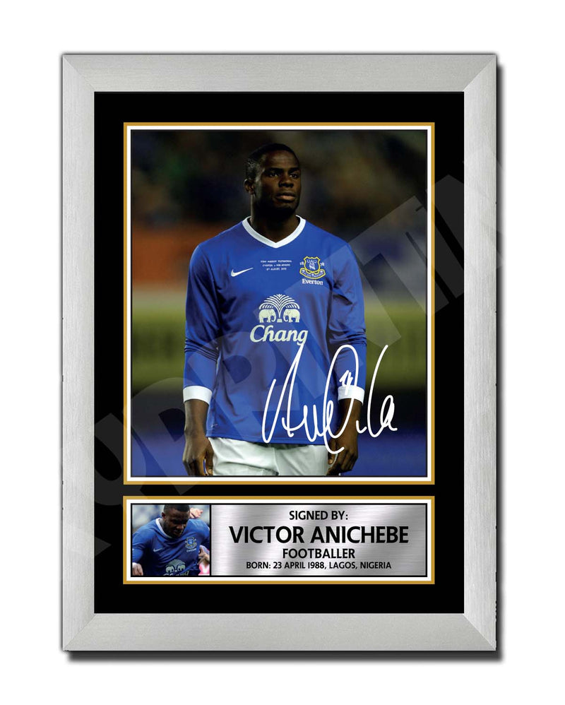 VICTOR ANICHEBE 2 Limited Edition Football Player Signed Print - Football