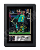 VICTOR VALDES Limited Edition Football Player Signed Print - Football