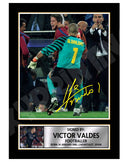 VICTOR VALDES Limited Edition Football Player Signed Print - Football