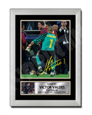 VICTOR VALDES Limited Edition Football Player Signed Print - Football