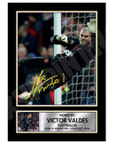 VICTOR VALDES 2 Limited Edition Football Player Signed Print - Football
