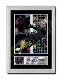 VICTOR VALDES 2 Limited Edition Football Player Signed Print - Football